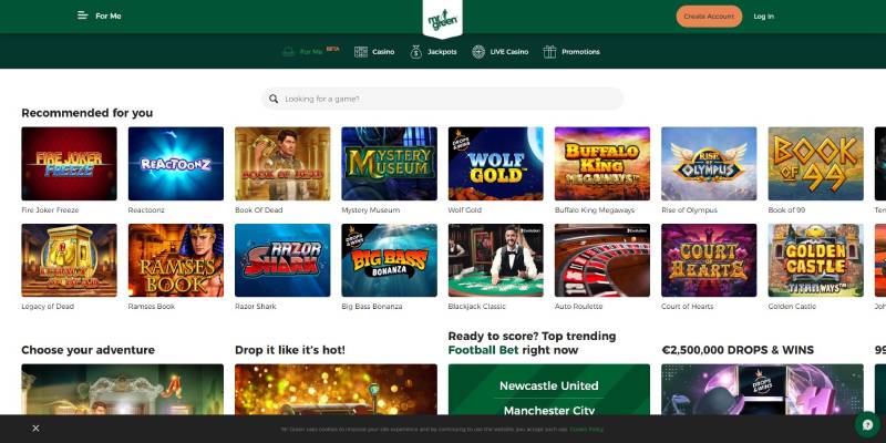 Mr Green kazino mājas lapa