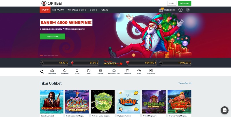 Optibet online kazino